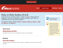 Tablet Screenshot of guides.rubyonrails.org